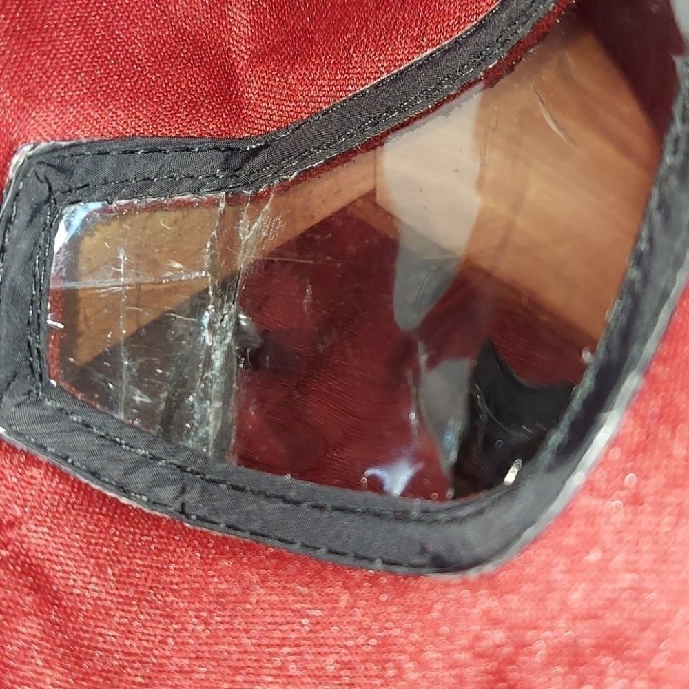 AI Riders On The Storm Red Goggle Ski Hooded Jacket - Picture 6 of 9